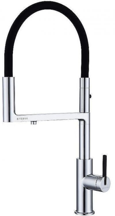 Смеситель для кухни Paulmark Tornado To213402-CR Хром Черный Смеситель для кухни Paulmark Tornado To213402-CR Хром Черный