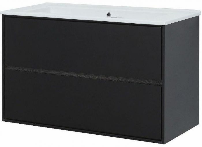 Тумба под раковину Aquanet Милан 105 316690 подвесная Черный глянец
