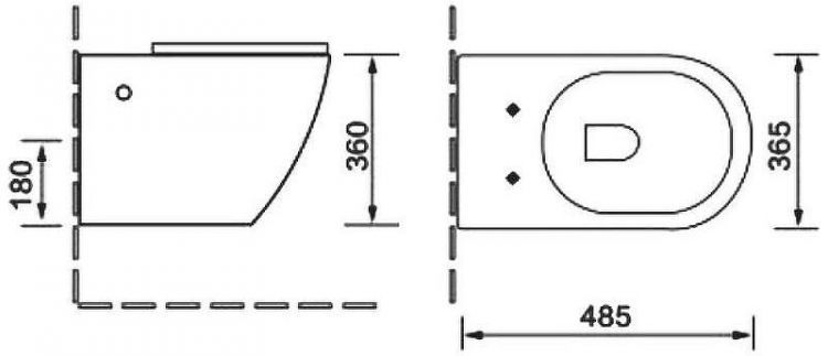 Унитаз SantiLine SL-5005MRB подвесной Белый мрамор с сиденьем Микролифт