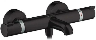 Смеситель для ванны Hansgrohe Ecostat Comfort 13114670 с термостатом Черный матовый