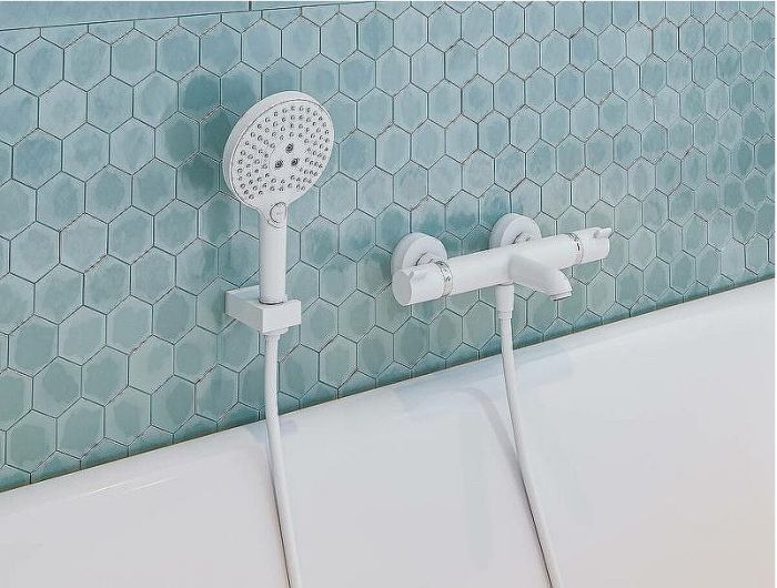 Смеситель для ванны Hansgrohe Ecostat Comfort 13114670 с термостатом Черный матовый