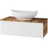 Тумба под раковину Misty Ива 90 П-Ива-01090-951Я подвесная Белая Дуб Вотан