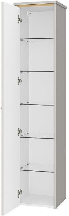 Шкаф пенал Brevita Elche 35 L ELC-05035-010L Серый кашемир Золото