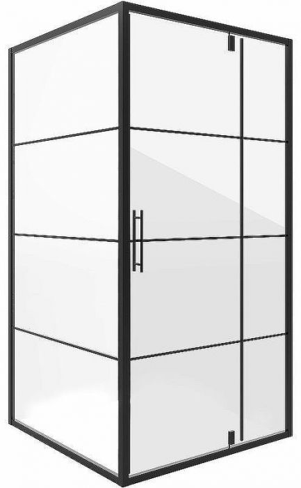 Душевой уголок Niagara Nova 80х80 NG-0280-08 BLACK профиль Черный стекло прозрачное