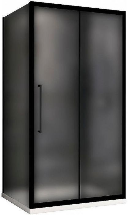 Душевой уголок Abber Schwarzer Diamant 150x100 AG30150BMH-S100BM профиль Черный стекло матовое