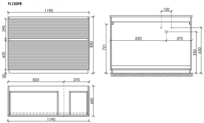 Тумба под раковину Sancos Folk Floor 120 R FL120FRW цвет Bianco