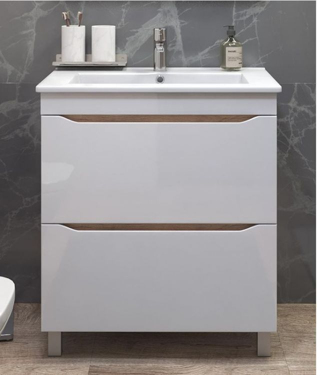 Тумба под раковину Vigo Grani 60 tn.GRI.ELI.60.2Y цвет Белый Дуб золотой