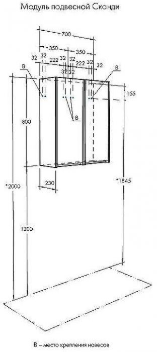 Подвесной шкаф Aquaton Сканди 35 1A255003SDB20 Белый Дуб верона