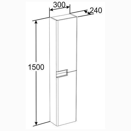 Шкаф-пенал Roca Vn Black Edition ZRU9000095