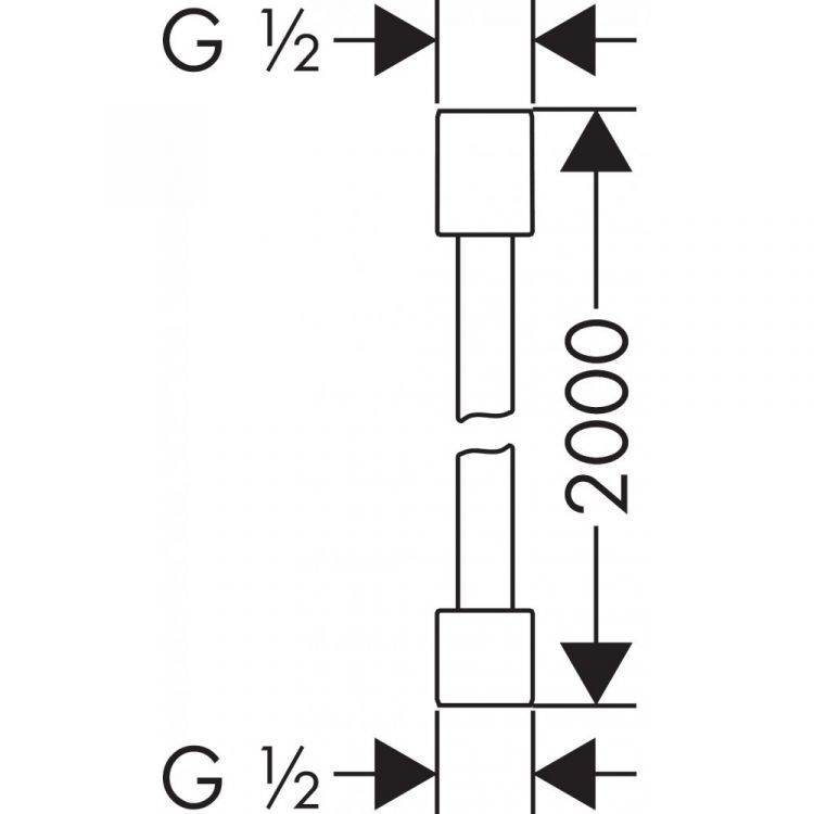 Шланг AXOR Starck с металлическим эффектом 1 м 60 см 1/2 x 1/2 хром 28284000 Шланг AXOR Starck с металлическим эффектом 1 м 60 см 1/2 x 1/2 хром 28284000