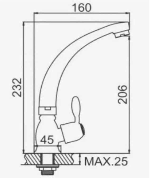 Кран для одного типа воды D-Lin D150911 цвет Хром Кран для одного типа воды D-Lin D150911 цвет Хром
