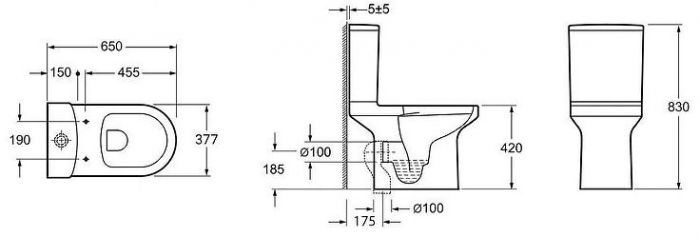 Унитаз компакт Lavinia Boho Grance Hill 3307002R цвет Белый глянцевый с бачком и сиденьем Микролифт