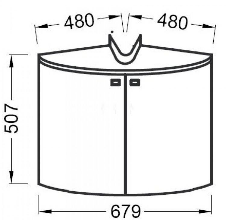 Тумба угловая Jacob Delafon Odeon Up, цвет антрацит [EB864-442]