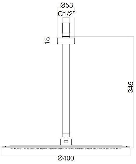 Верхний душ Fiore 30CR8642 цвет Хром