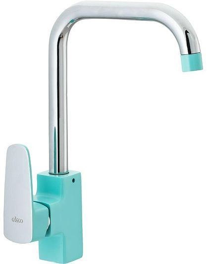 Смеситель для кухни Ekko E40303 цвет Хром Бирюзовый
