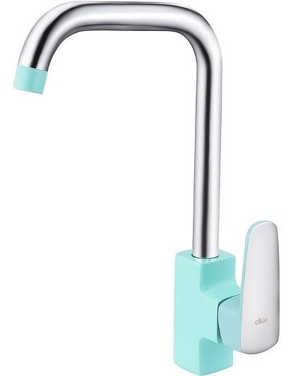 Смеситель для кухни Ekko E40303 цвет Хром Бирюзовый Смеситель для кухни Ekko E40303 цвет Хром Бирюзовый
