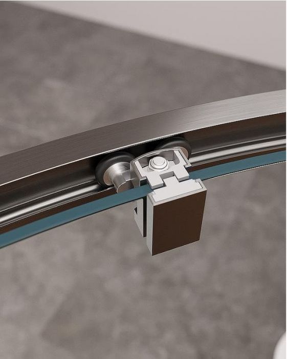 Душевой уголок Cezares Molveno 120x120 MOLVENO-R-11-90+30-C-GM-IV профиль Оружейная сталь стекло прозрачное