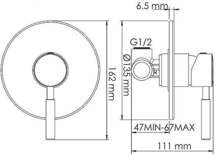 Гигиенический душ со смесителем WasserKRAFT Main A04157 Хром