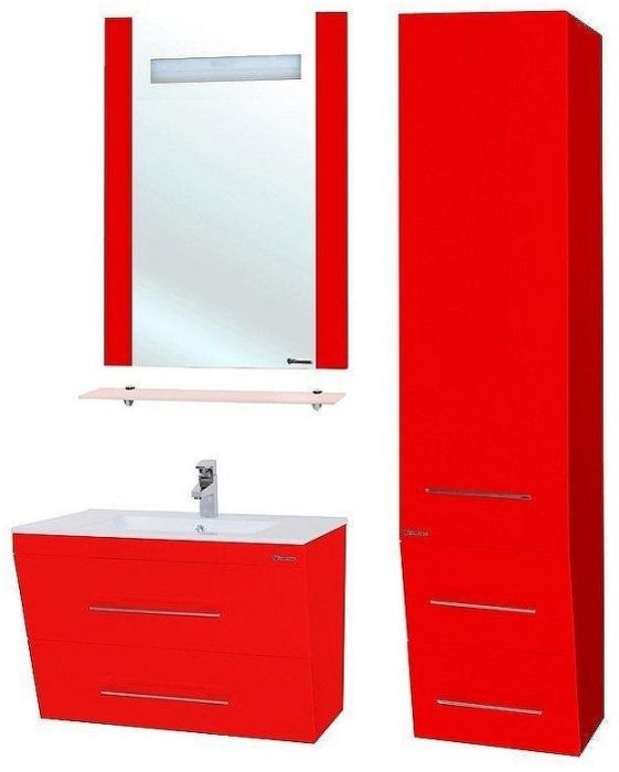 Зеркало Bellezza Берта 60 4610709050037 с подсветкой Красное