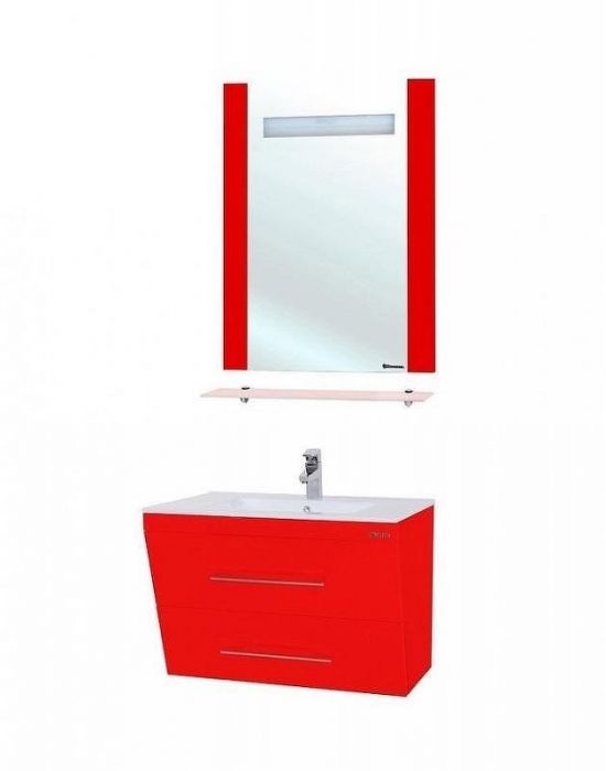 Зеркало Bellezza Берта 60 4610709050037 с подсветкой Красное