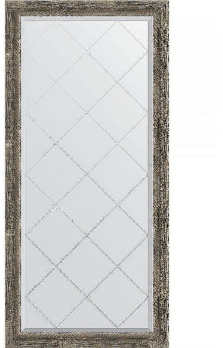 Зеркало Evoform Exclusive-G 135х73 BY 4264 с гравировкой в багетной раме - Старое дерево с плетением 70