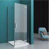 Душевой уголок BelBagno Kraft 90х80 KRAFT-AH-12-90/80-C-Cr-R профиль Хром стекло прозрачное