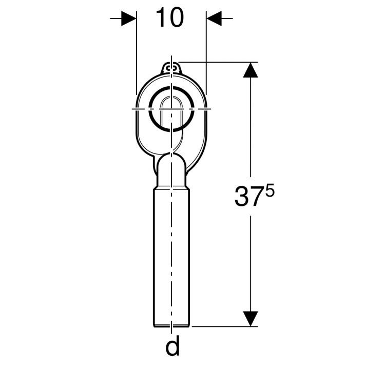 Сифон писсуара Geberit вертикальный PP d50/50 1L