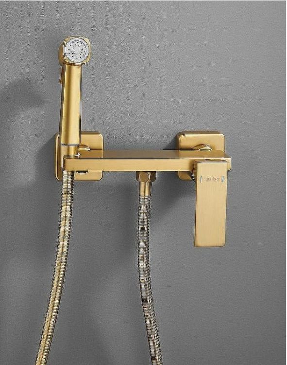 Гигиенический душ со смесителем Haiba HB5517-5 Золото матовое Гигиенический душ со смесителем Haiba HB5517-5 Золото матовое