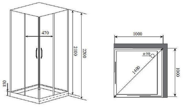 Душевая кабина Timo Premium 100x100 NURAH-516 с баней с гидромассажем