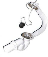 Слив-перелив McAlpine MRB1-EX цвет Белый Хром