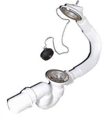 Слив-перелив McAlpine MRB1-EX цвет Белый Хром