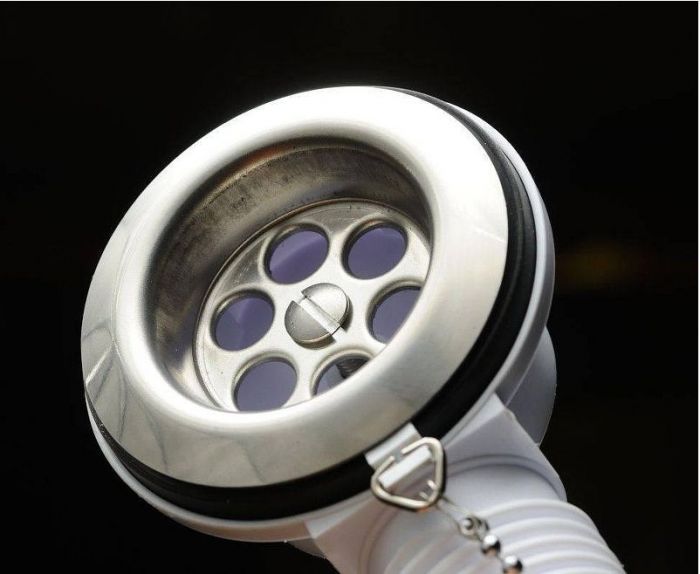 Слив-перелив McAlpine MRB1-EX цвет Белый Хром