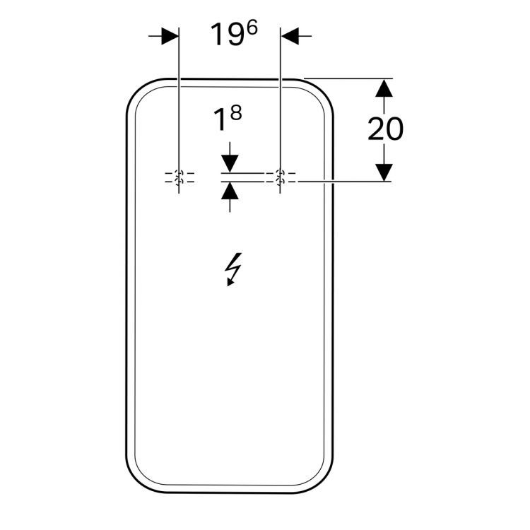 Зеркало Geberit myDay с подсветкой, 40x3, [824340000]