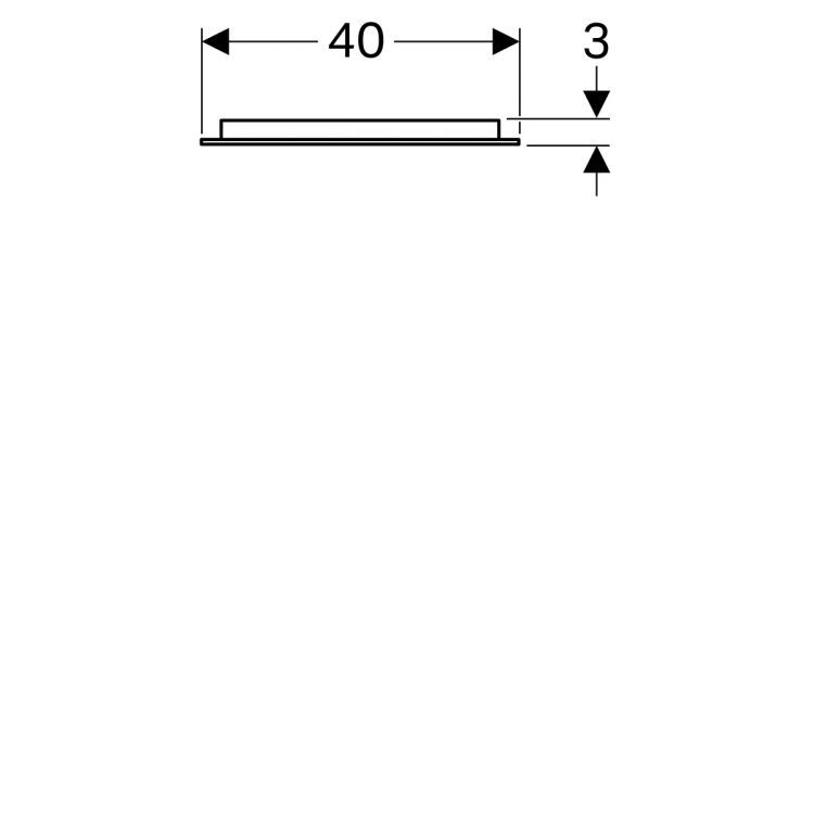 Зеркало Geberit myDay с подсветкой, 40x3, [824340000]