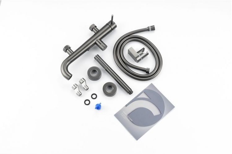 Смеситель для ванны Knotlor Elixir SS-32/GM цвет Вороненая сталь Смеситель для ванны Knotlor Elixir SS-32/GM цвет Вороненая сталь