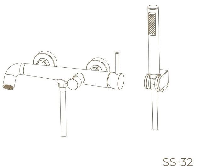 Смеситель для ванны Knotlor Elixir SS-32/GM цвет Вороненая сталь Смеситель для ванны Knotlor Elixir SS-32/GM цвет Вороненая сталь