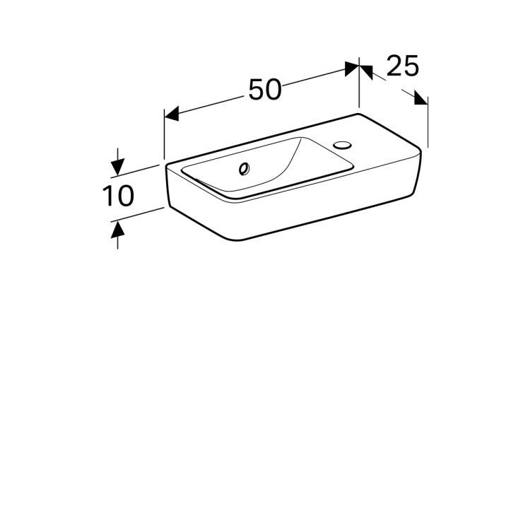Раковина Geberit Renova Nr.1 Comprimo, 276250000 Раковина Geberit Renova Nr.1 Comprimo, 276250000