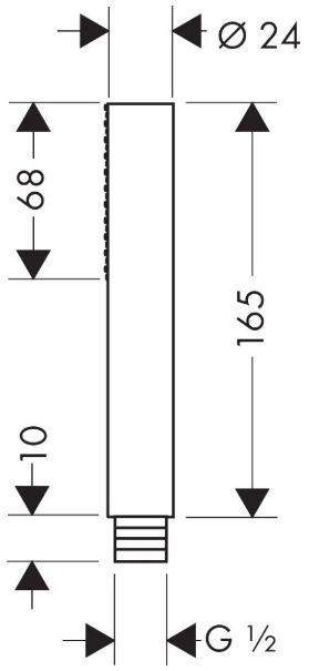 Axor Starck Ручной душ-палочка, 1jet, цвет: шлифованный черный хром