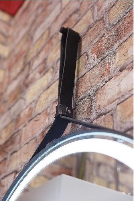 Зеркало Art&Max Milan AM-Mil-650-DS-F-Nero с подсветкой с сенсорным выключателем Черное