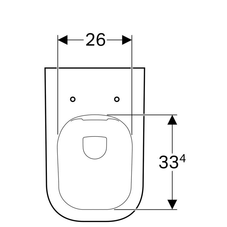 Подвесной унитаз безободковый Geberit Renova Plan Rimfree®, глубина 54 см [500.378.01.1]
