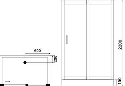 Душевая кабина Black&White Galaxy G5509 Душевая кабина Black&White Galaxy G5509