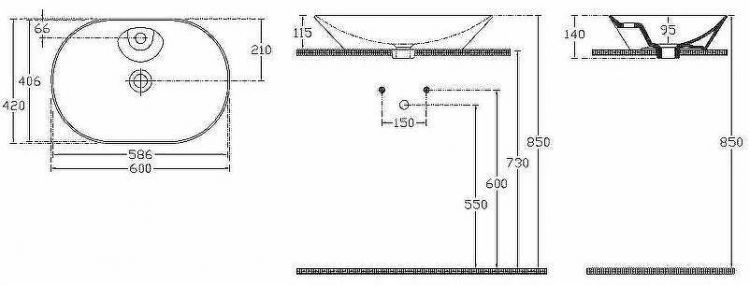 Раковина-чаша Allen Brau Fantasy 60 4.11020.20 Белая