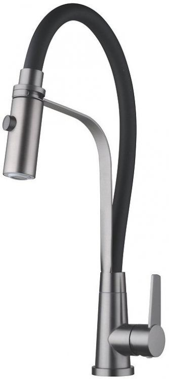 Смеситель для кухни Shevanik S943T-3 цвет Оружейная сталь Черный Смеситель для кухни Shevanik S943T-3 цвет Оружейная сталь Черный