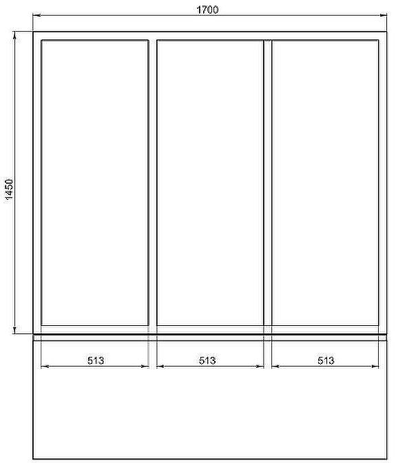 Шторка на ванну Bas Ахин/Атланта/Мальта/Индика/Нептун 170 ШТ00064 профиль Белый стекло прозрачное