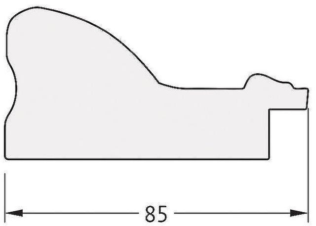 Зеркало Evoform Octagon 75x95 BY 7152 в багетной раме - Виньетка античное серебро 85