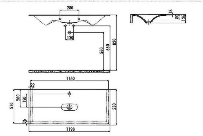 Раковина Creavit Drop 120 DP120-00CB00E-0000 Белая
