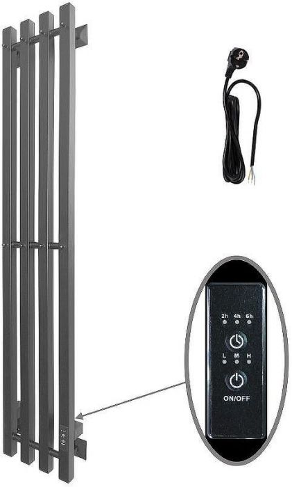 Электрический полотенцесушитель Altasan АргоПроф 120х21 АргоПроф12021ЧМ Черный муар