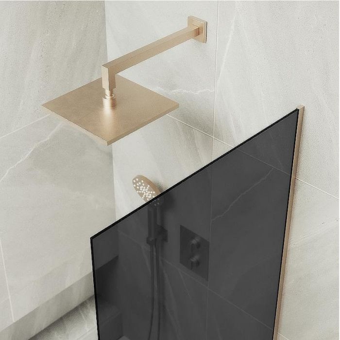 Шторка на ванну Maybah Glass MGV-252-2у 300x1400 в узком профиле Бронза стекло графитовое
