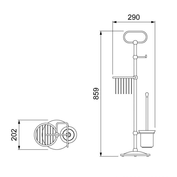 Стойка в ванную комнату Timo Nelson 150185/00 хром