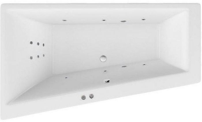 Акриловая ванна Excellent Sfera Slim 170x100 L WAEX.SFL17S.LINE.CR с гидромассажем